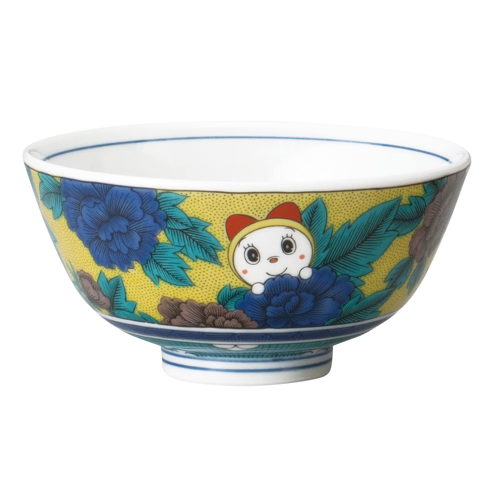 Amazon｜「 ドラえもん 」 お茶碗 約12cm 九谷焼 吉田屋風 四彩